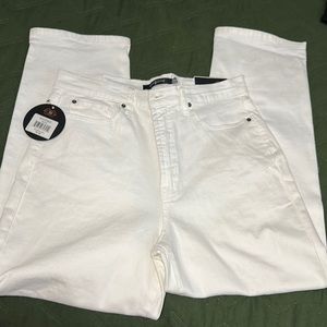new white straight leg jeans